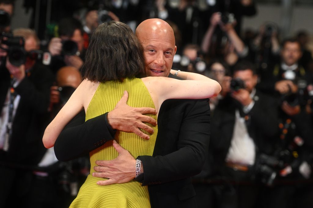 Vin Diesel y Meadow Walker en la alfombra roja de the "The Fast And The Furious" en el Festival de Cine de Cannes.