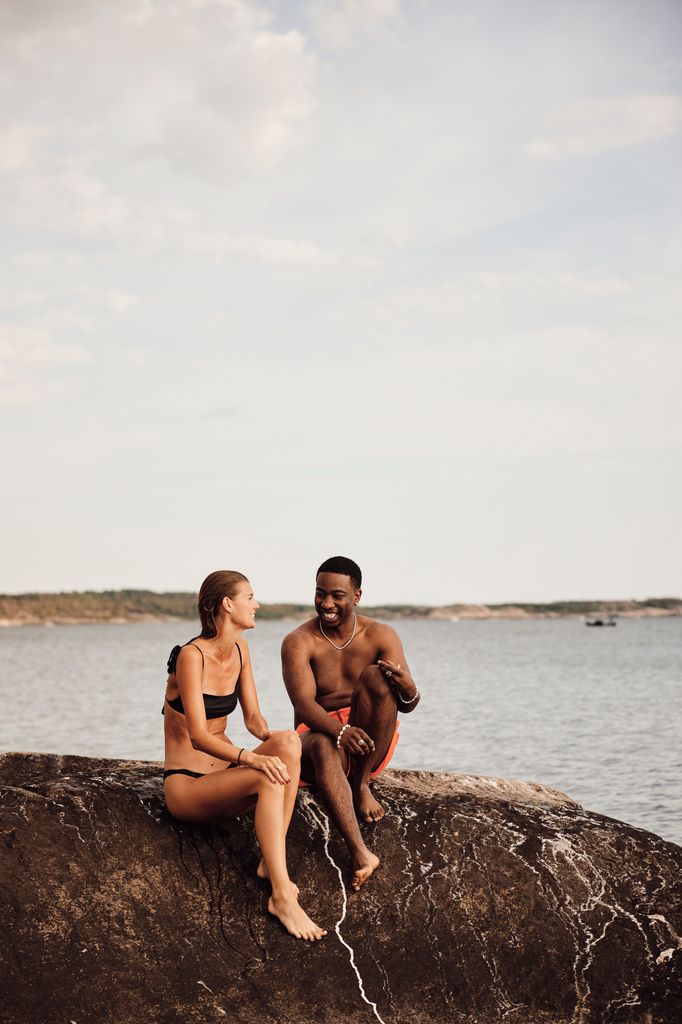 pareja playa