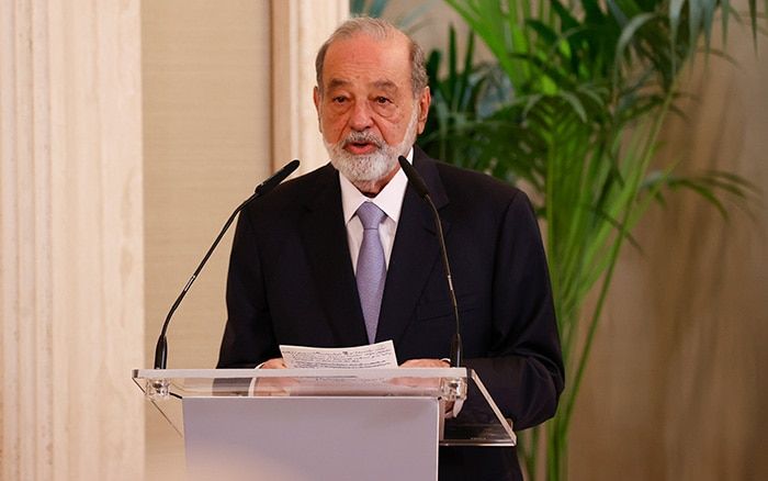 Carlos Slim y el Rey Felipe de España