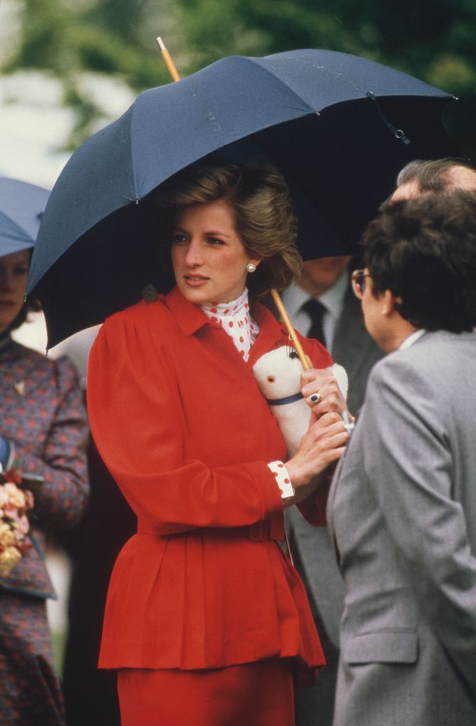 Diana de Gales en Suffolk, 1986.