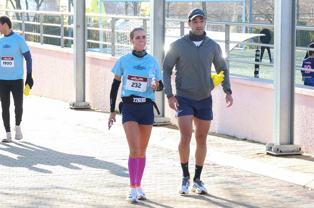 Amelia Bono y su novio en la San Silvestre de Las Rozas