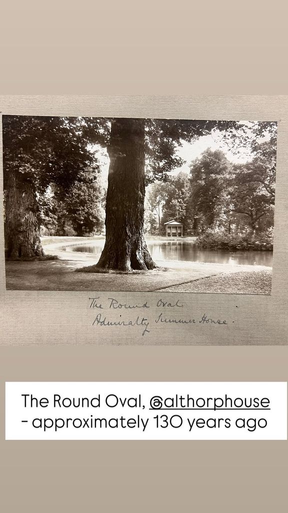 El IX conde Spencer compartió una fotografía de hace 150 años del Lago Oval de su residencia ancestral