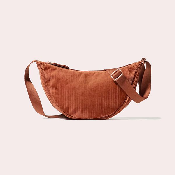 Bolso Mini Redondeado Pana Naranja Uniqlo