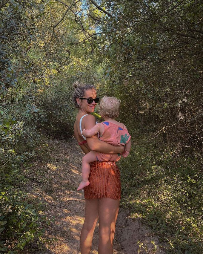 María Pombo con su hijo Martín