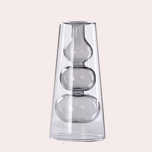Florero de cristal transparente de doble pared Aliexpress