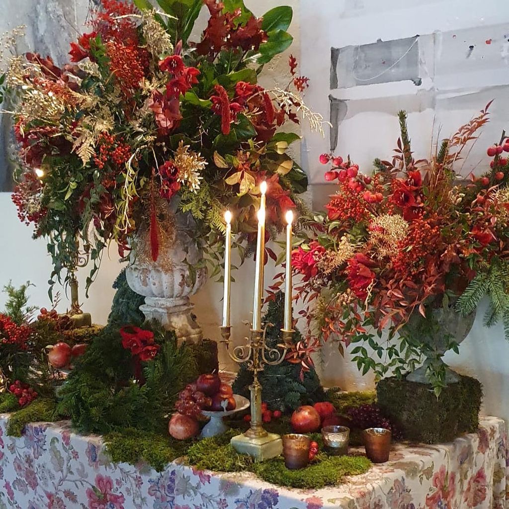 Decoración de bodas de Navidad bodegon