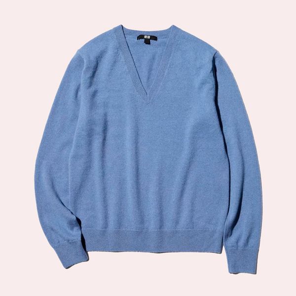 Jersey 100% cashmere cuello pico