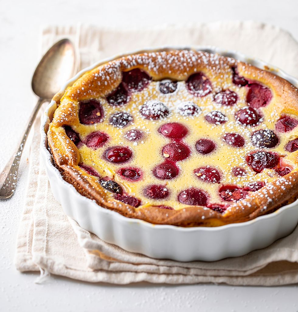Clafoutis de cerezas.