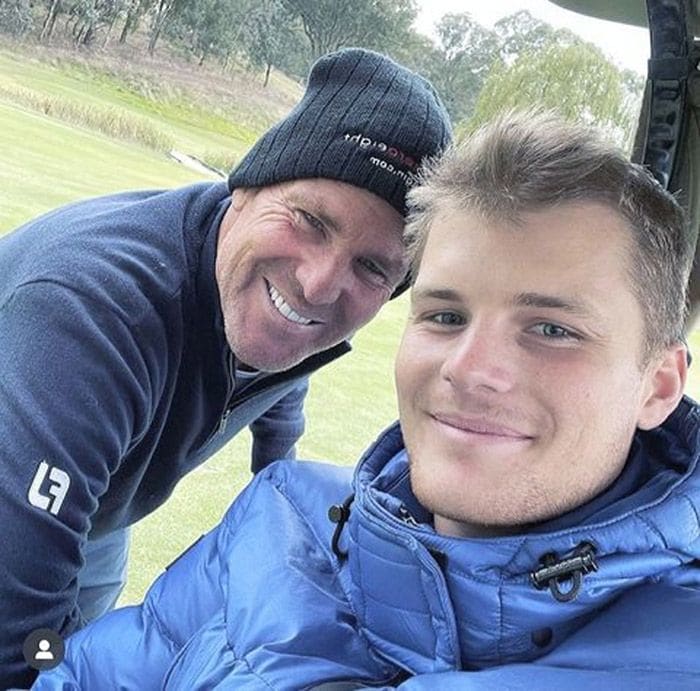 Shane Warne y su hijo Jackson