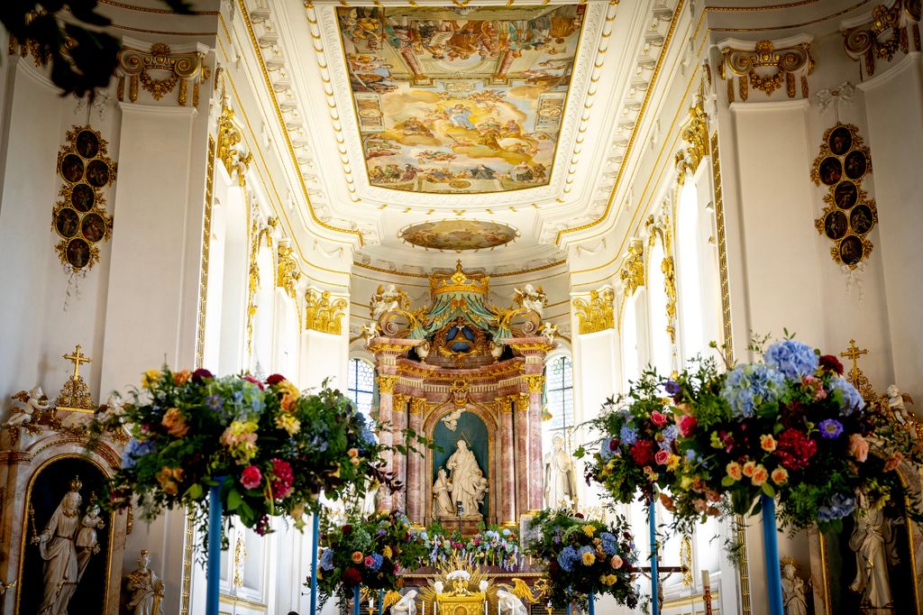 La preciosa decoración de la iglesia alemana.