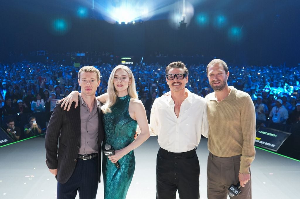 Joseph Quinn, Vanessa Kirby, Pedro Pascal y Ebon Moss-Bachrach en la CCXP 2025 