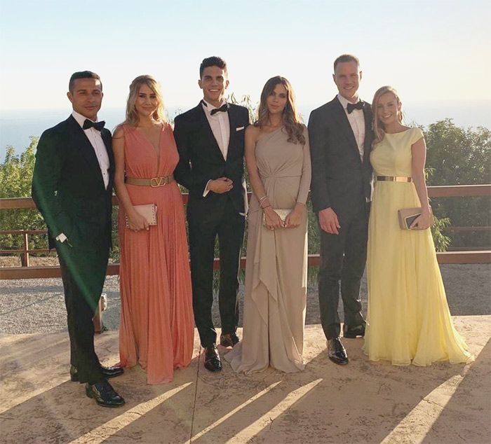 Melissa Jiménez y Marc Bartra, invitados de lujo en la boda de Mario Götze en Palma de Mallorca