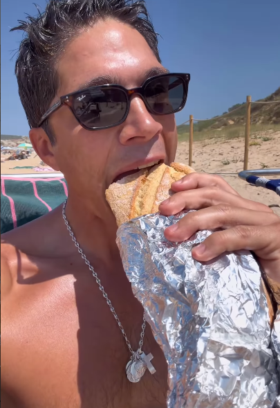 El bocata de Pablo Castellano es perfecto para comer o merendar en un día de playa.