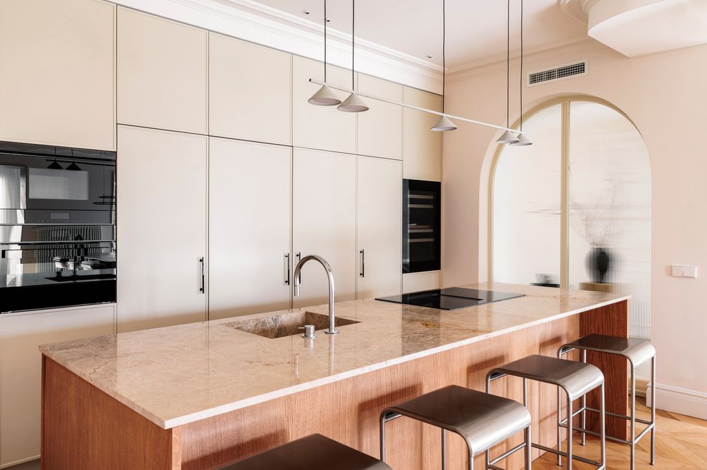 Cocina con colores naturales. 