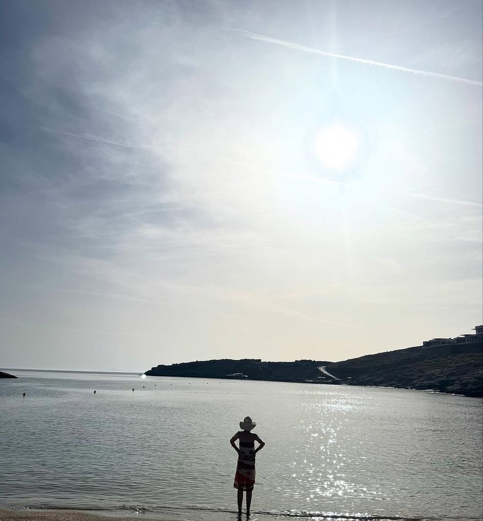 Tatiana Blatnik de vacaciones por el mar Egeo 
