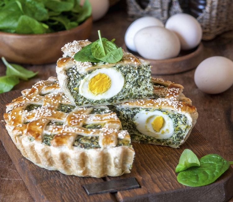  Pastel de espinacas y huevo