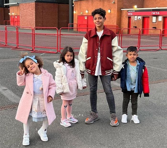 Los hijos de Cristiano y Georgina, muy mayores y modernos