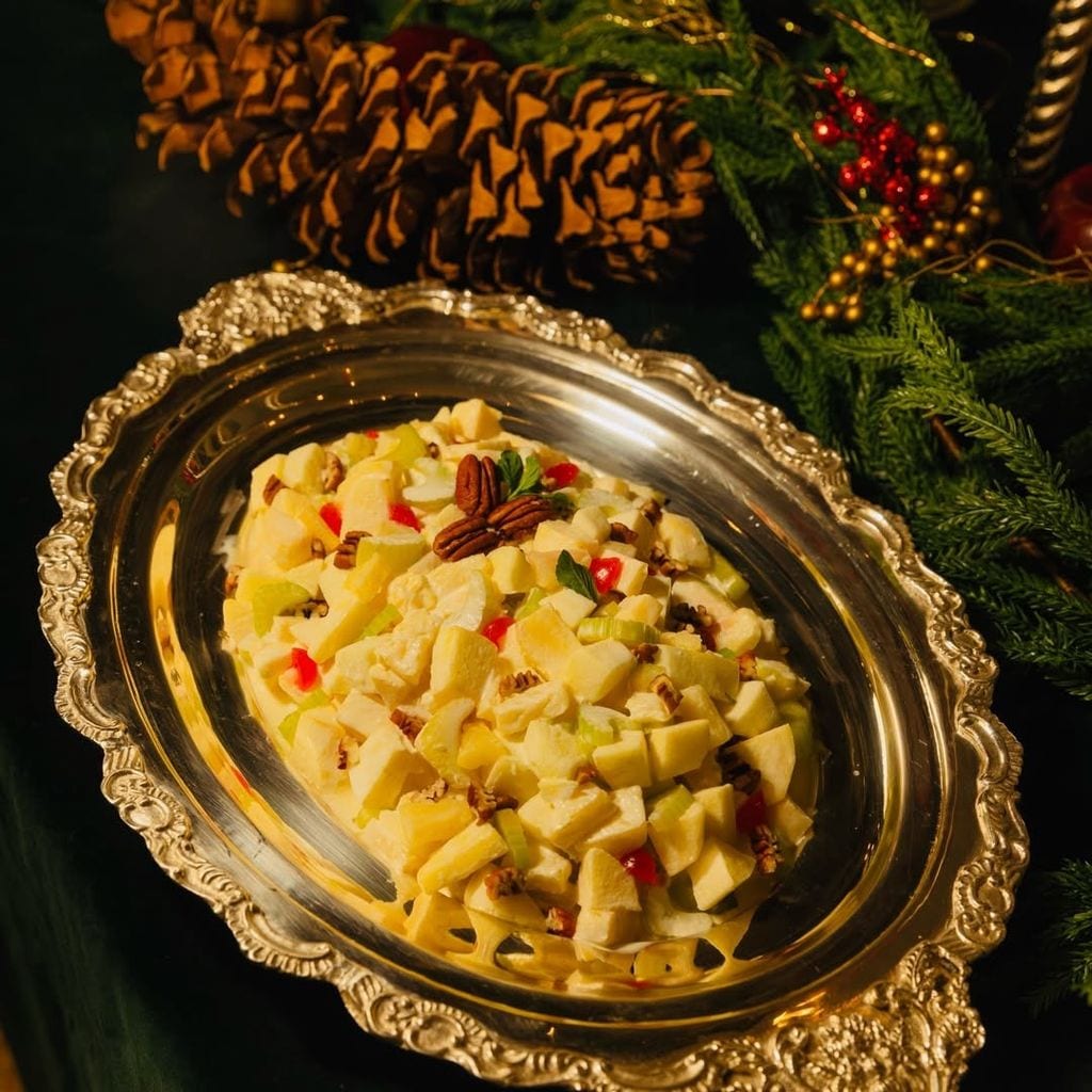 La tradicional ensalada de manzana.