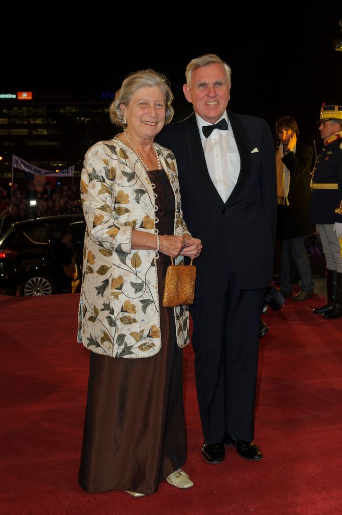 Tatiana Radziwill y Jean Henri Fruchaud en una cena de gala