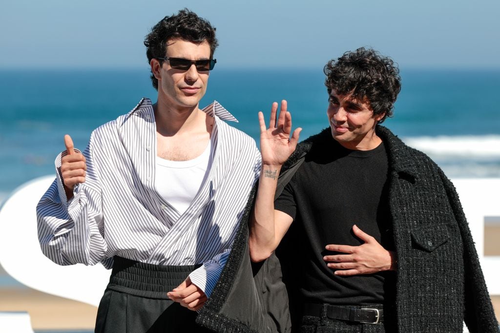La pareja posando en el Festival de Cine de San Sebastian, donde presentaron su serie La Mesías