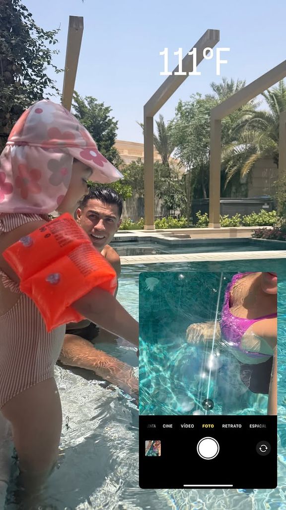 Cristiano Ronaldo se mostró muy pendiente de su pequeña Bella Esmeralda, quien apenas cumplió 3 años.