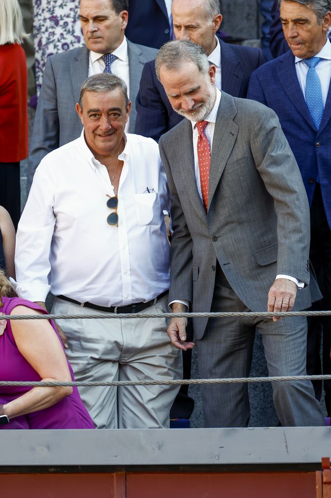 El rey Felipe VI durante la Corrida de la Prensa 