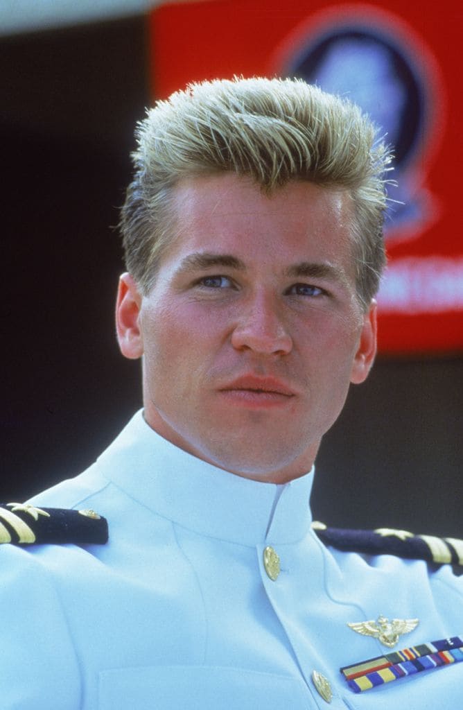 Val Kilmer caracterizado como "Iceman"