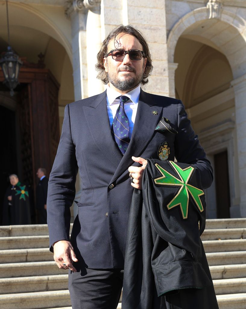 Francisco de Borbón von Hardenberg durante el funeral de su padre, el duque de Sevilla