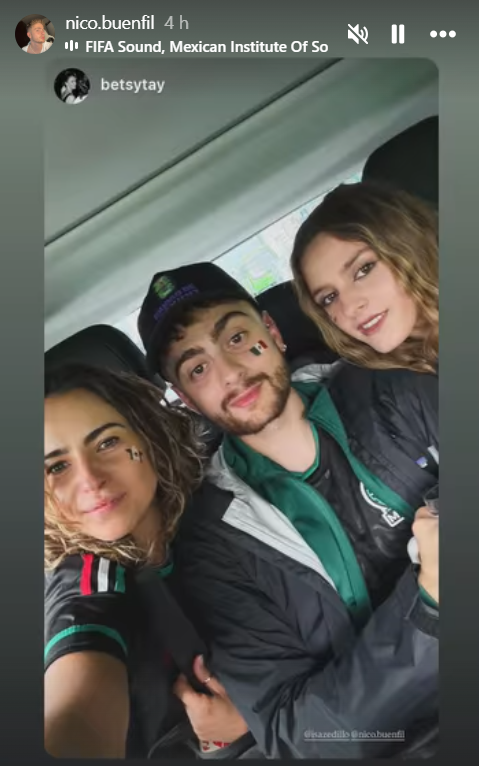 Nicolás Buenfil acudió al juego de México muy bien acompañado.
