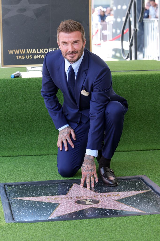 David Beckham recibe su estrella en el Paseo de la Fama en Hollywood