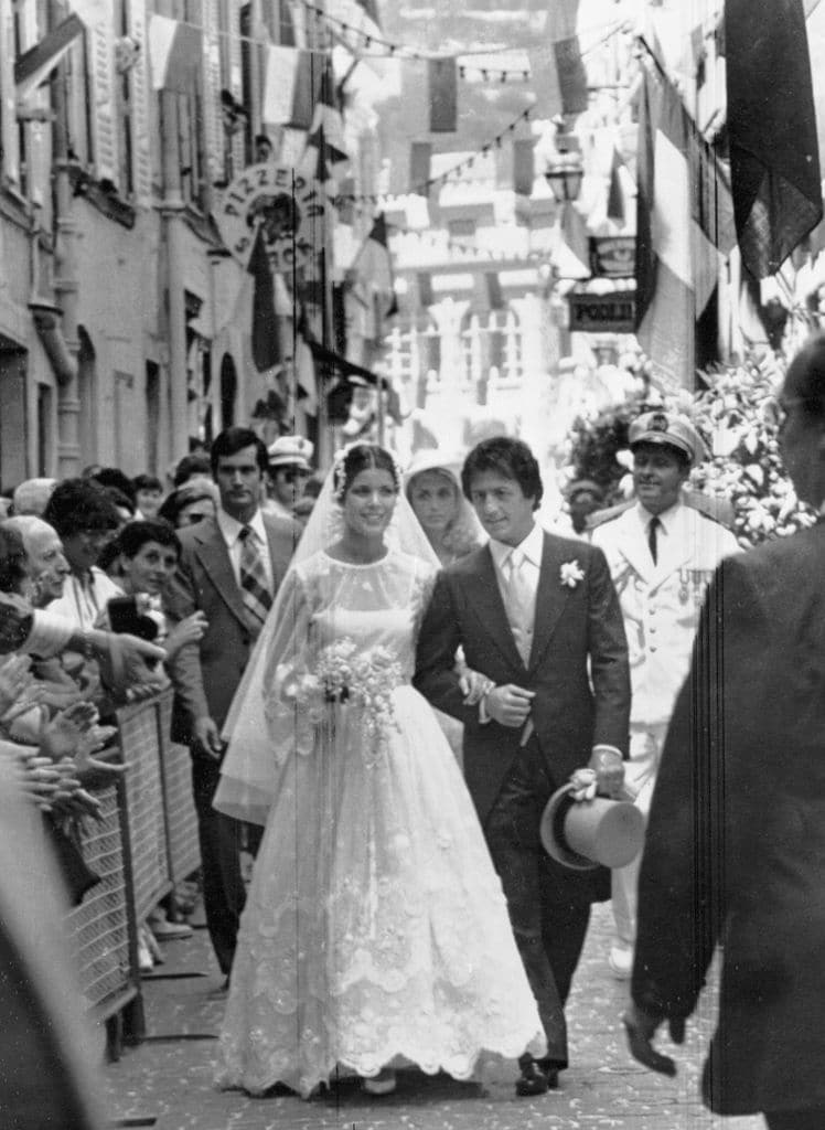Carolina de Mónaco en su boda con Philippe Junot