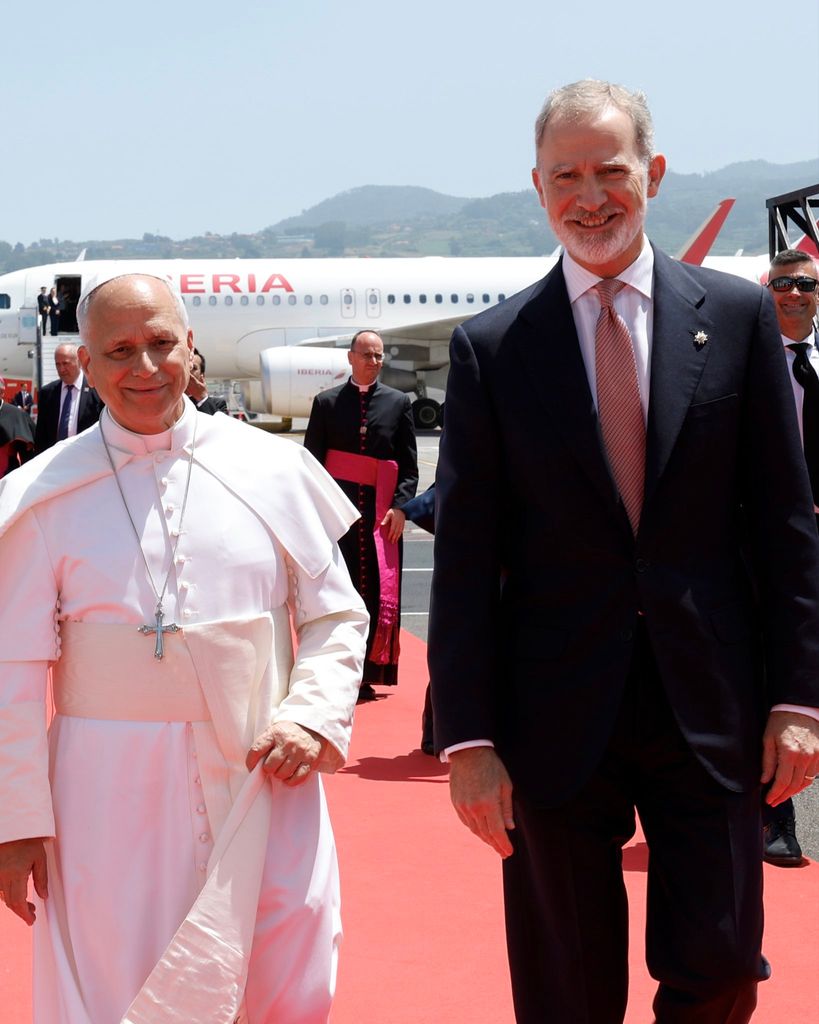 El Rey y el Papa antes de marcharse a España