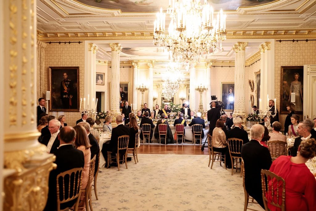 La cena de gala en el Palacio Gran Ducal de Luxemburgo