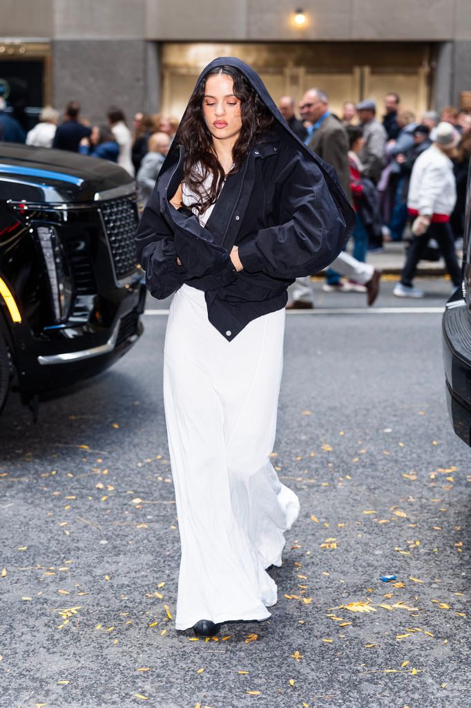 NEW YORK, NEW YORK - NOVEMBER 16: Rosalia is seen in Midtown on November 16, 2025 in New York City. (Photo by TheStewartofNY/GC Images)