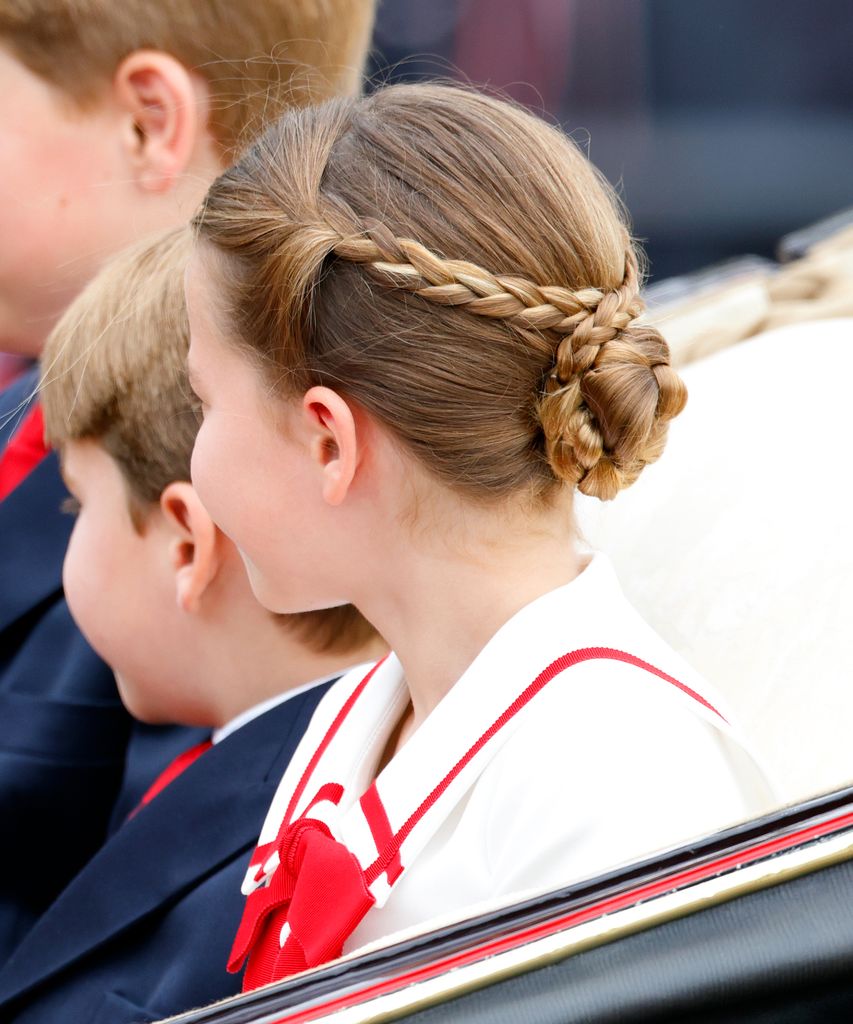 La joven princesa Charlotte en el Cumpleaños del Rey en 2023