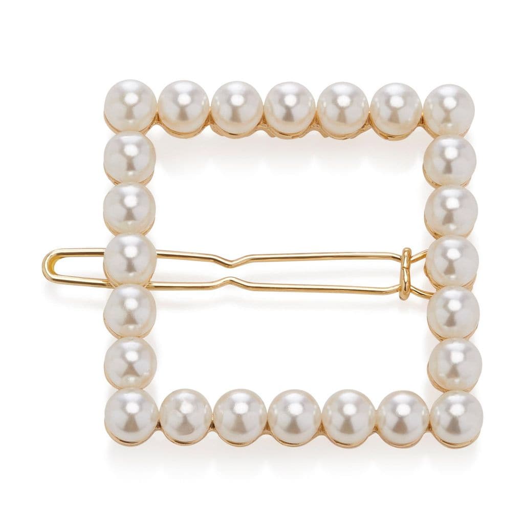leda faux pearl barrette de shrimps