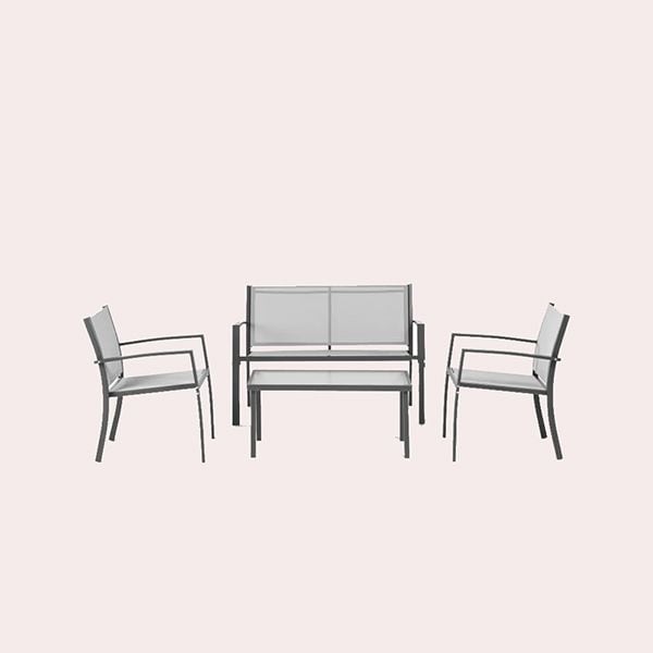 CANCÚN Muebles de Jardín 4 Plazas Textileno Gris de Maisons du Monde