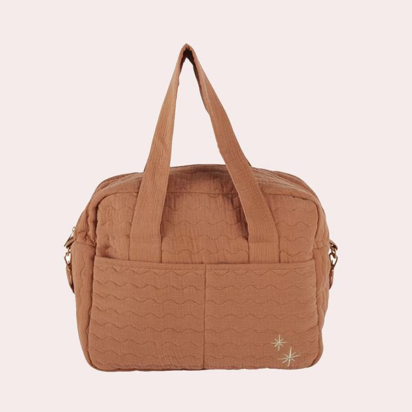 Oia Bolso Cambiador Acolchado en Terracota