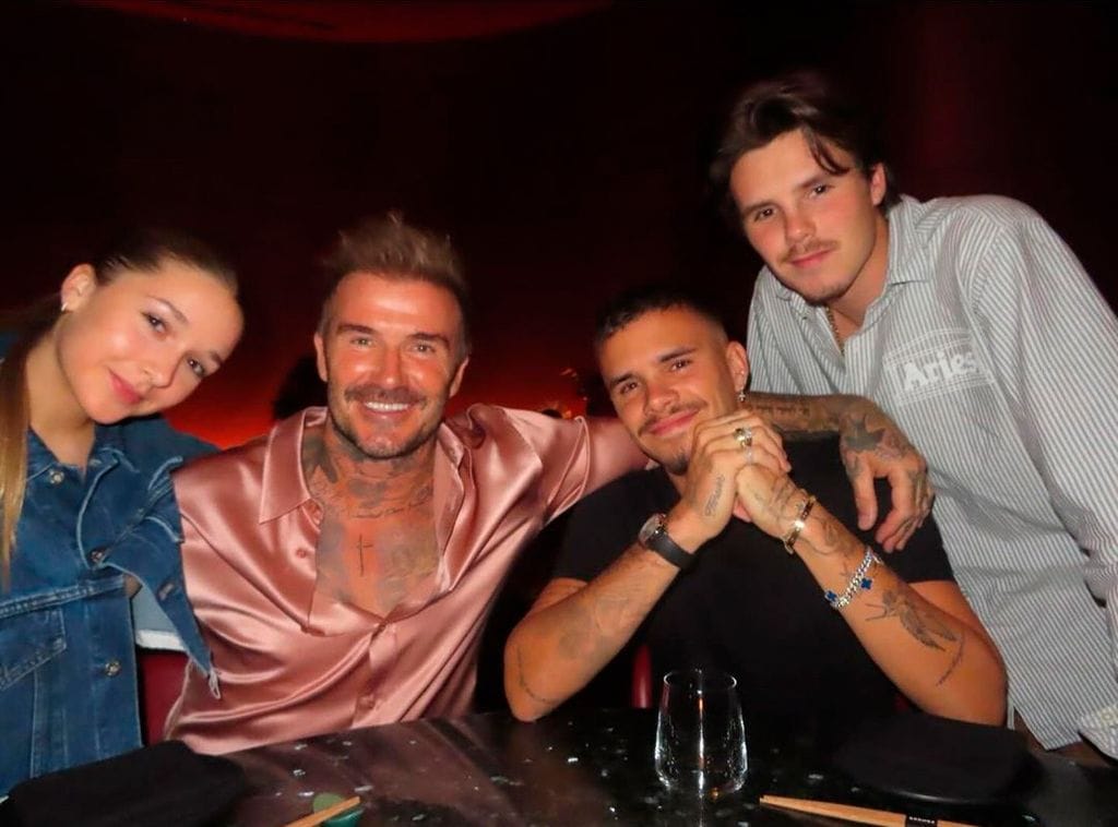 La familia Beckham en Las Vegas