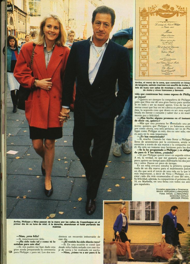 Boda de Philippe Junot con Nina Wendelboe-Larsen en ¡HOLA! 1987