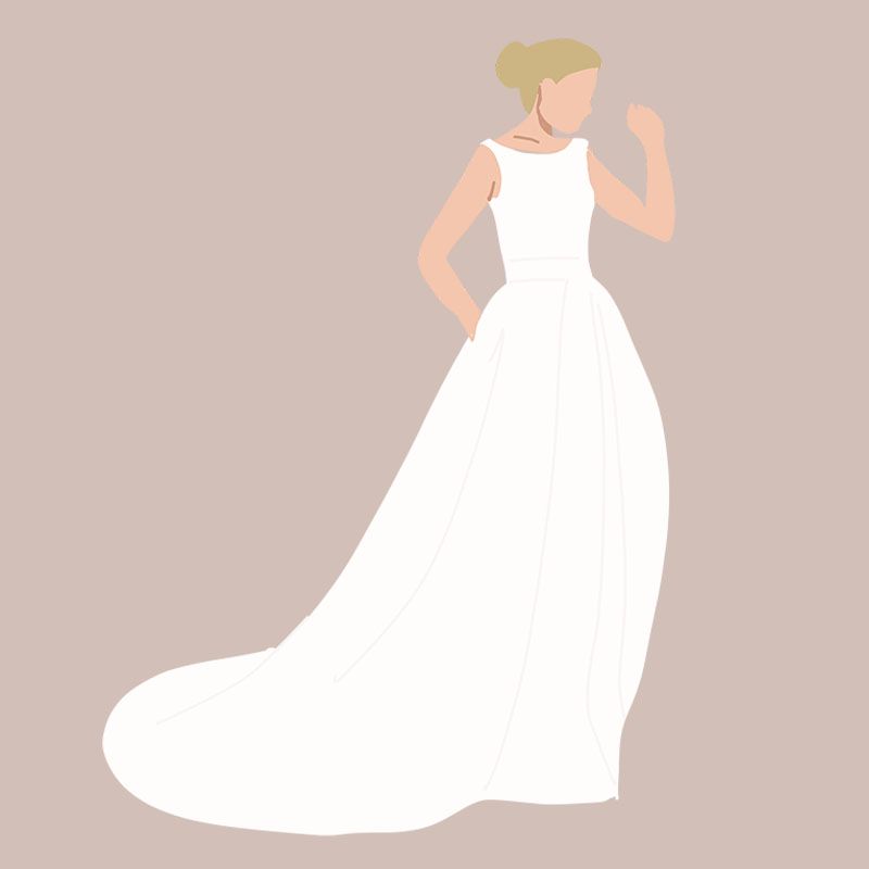 Look de novia con línea A novias virales