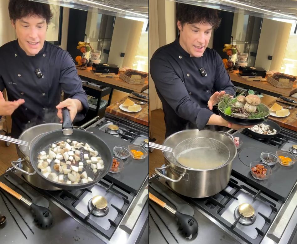 Jordi Cruz suma los boletus edulis de temporada a su receta de Pasta carbonara.