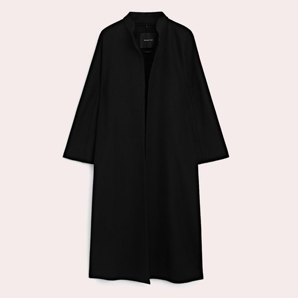 Abrigo largo cuello mao