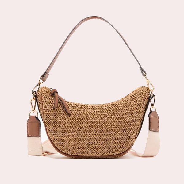 Bolso bandolera efecto natural doble asa