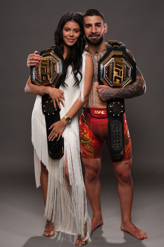 Ilia Topuria y Georgina posaban juntos el pasado 28 de junio en Las Vegas (EE.UU.)