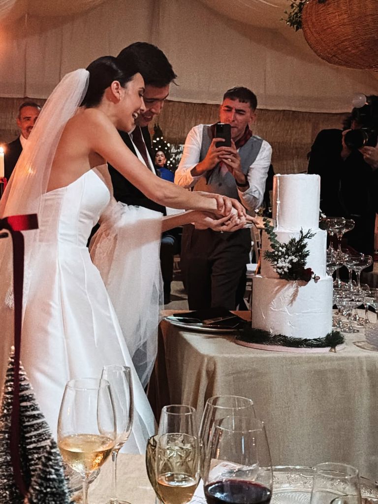 La preciosa tarta del enlace