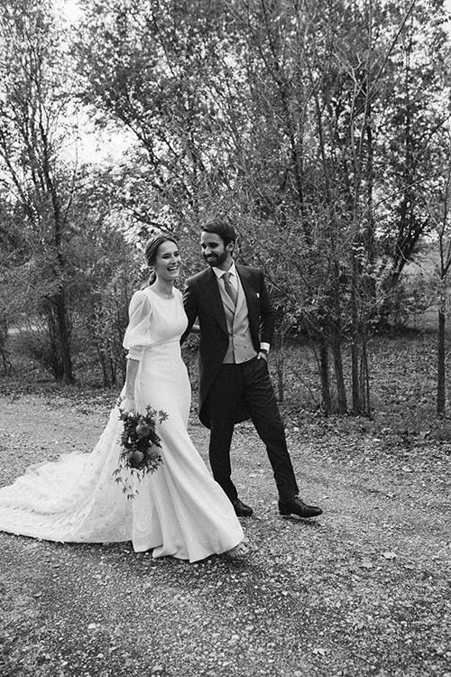 Vestido de novia para boda de otoño