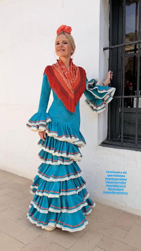 Su segundo traje de flamenca de este año