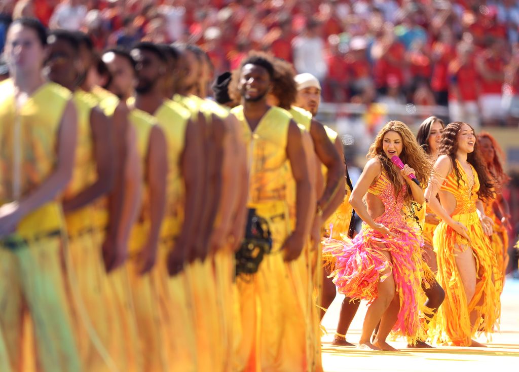Shakira en el show del Medio Tiempo de la Finald del Mundial 2026.