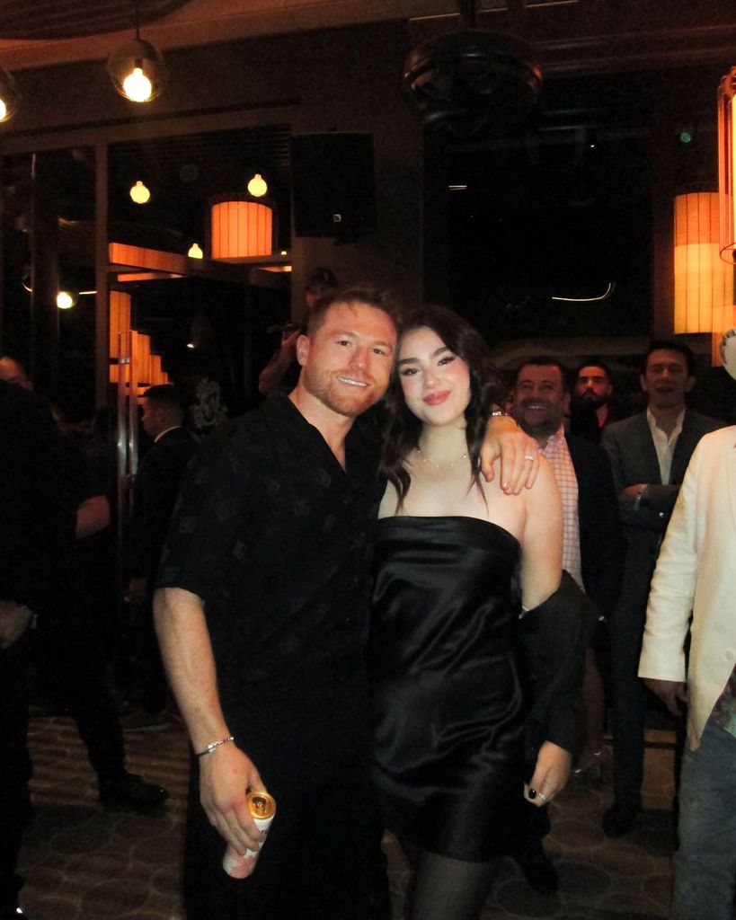 Saúl 'Canelo' Álvarez y su hija mayor Emily.